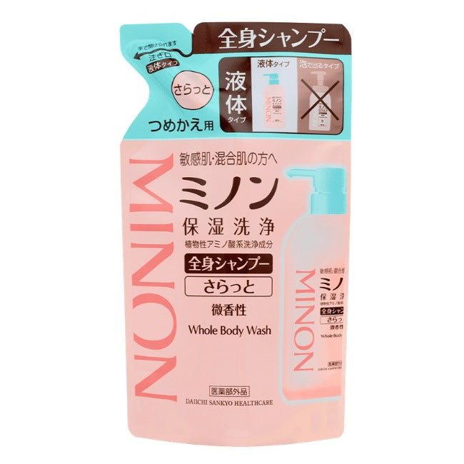 ミノン全身シャンプー さらっとタイプ(詰替用):380ml入
