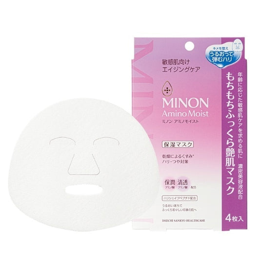ミノンアミノモイスト もちもちふっくら艶肌マスク：24mL×4枚入