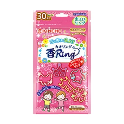 虫よけ カオリング（香Ring） ピンク 花の香りの虫よけ：30個 ユスリカ チョウバエ