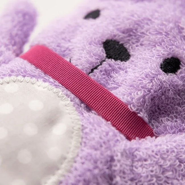 ループ付き うまれるぬいぐるみ（うさぎパープル）今治タオル 日本産 ベビー＆キッズ 34×38cm クレシェンド