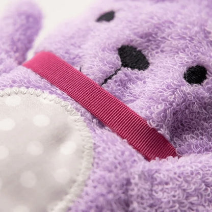 ループ付き うまれるぬいぐるみ（うさぎパープル）今治タオル 日本産 ベビー＆キッズ 34×38cm クレシェンド