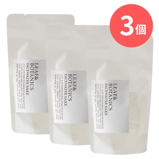 LEAF&BOTANICS フェイスウォーター 純米酒（詰替用）：90mL入【×3個】 松山油脂