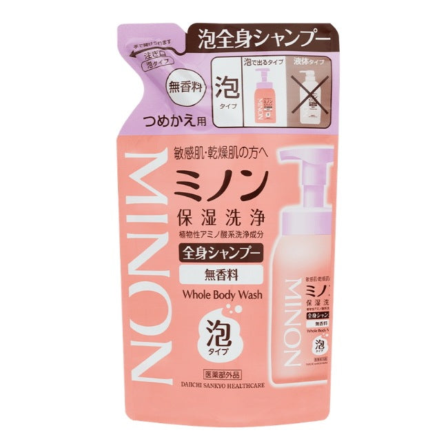 ミノン全身シャンプー泡タイプ（詰替用）：400mL入