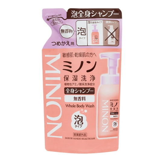 ミノン全身シャンプー泡タイプ（詰替用）：400mL入