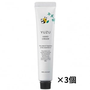 【3個】高知県産YUZU ミニハンドクリーム パンダ 20g【デイリーアロマジャパン】日本製